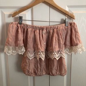 off the shoulder crop top